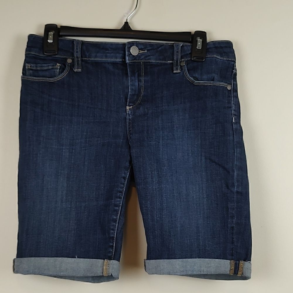 Paige Denim Co Bermuda 9" Shorts Dark Wash Size 28